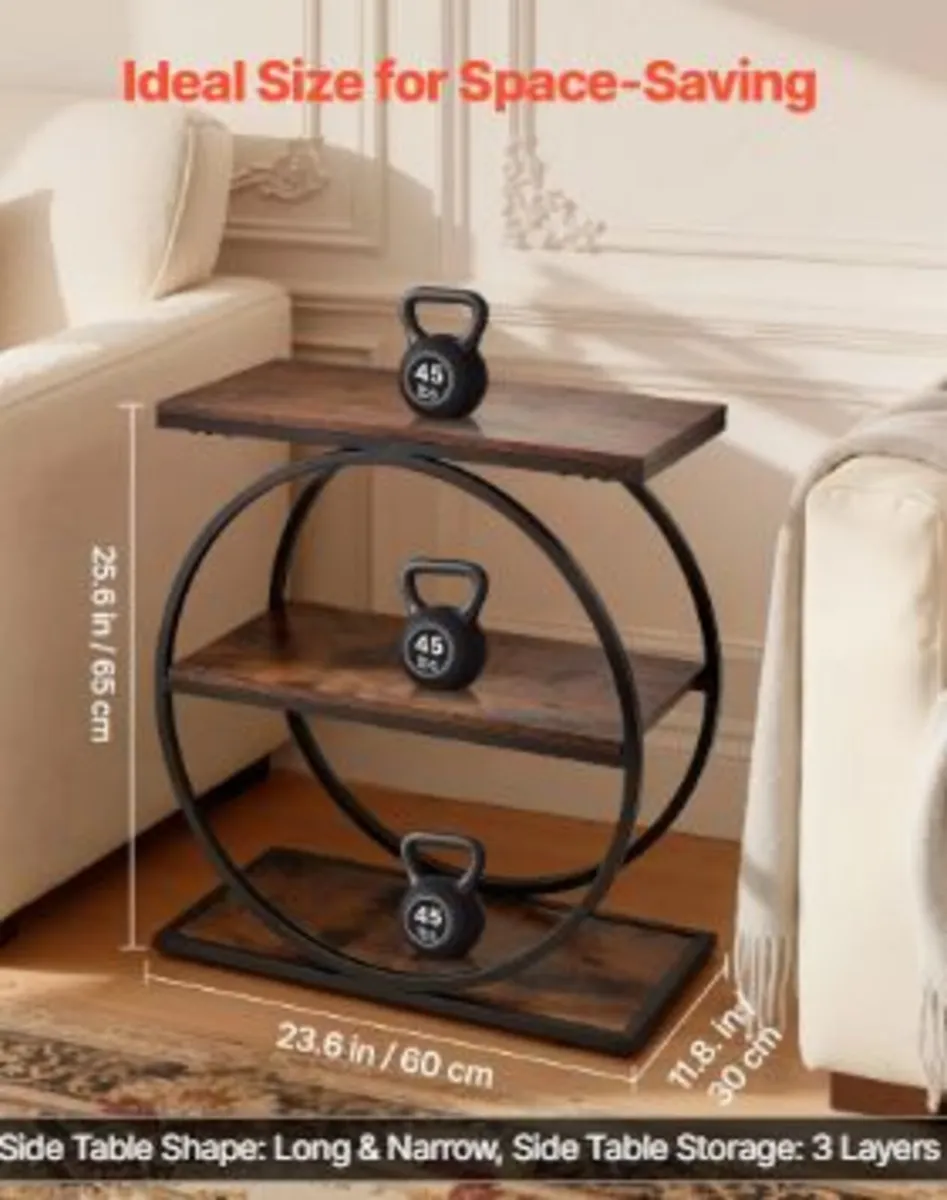 End Table, 3-Tier Narrow Side - Image 4