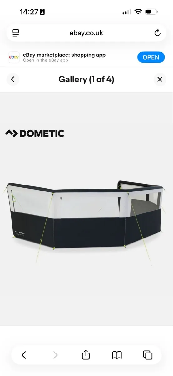 Kampa dometic Air pro wind break 5 panel - Image 1