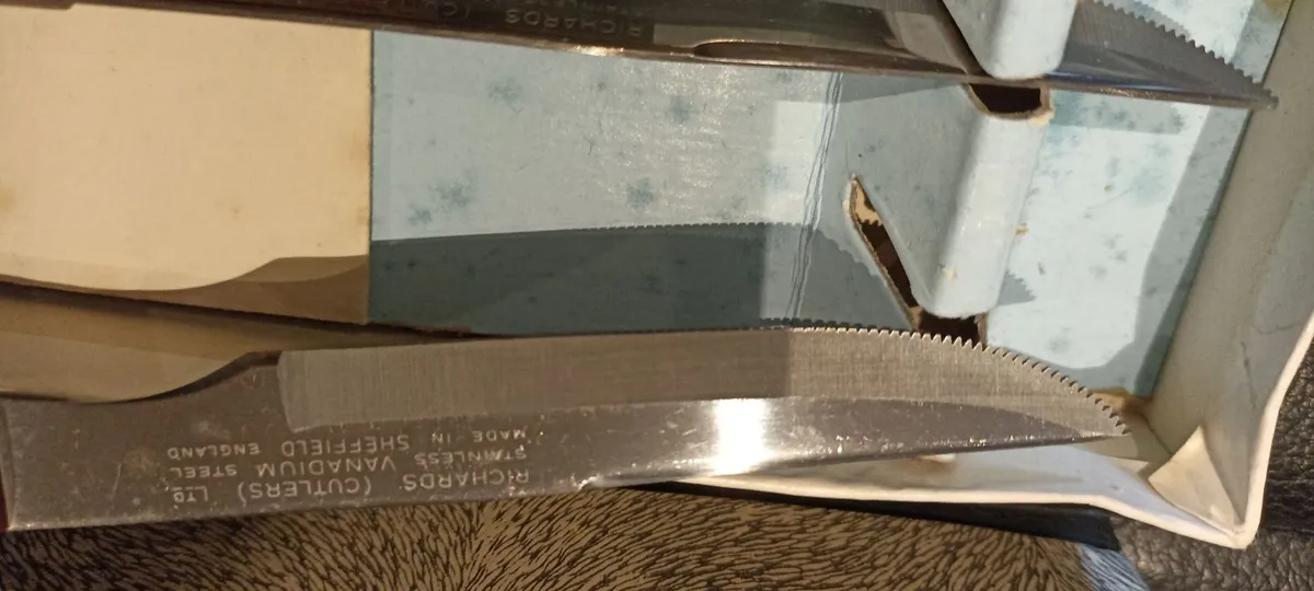Set of Sheffield Steel Steak Knives and Forks - Image 4