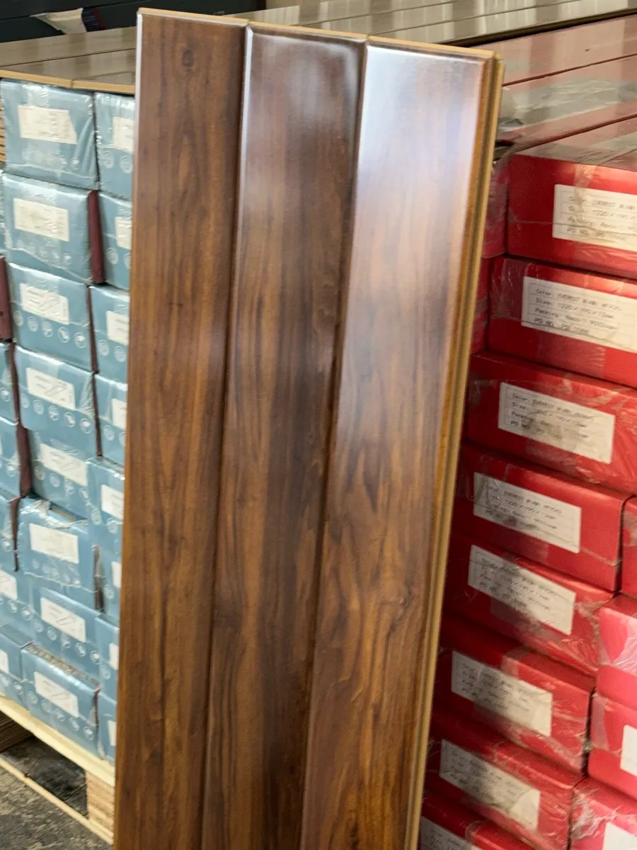 Brand new high gloss laminated flooring - Image 1