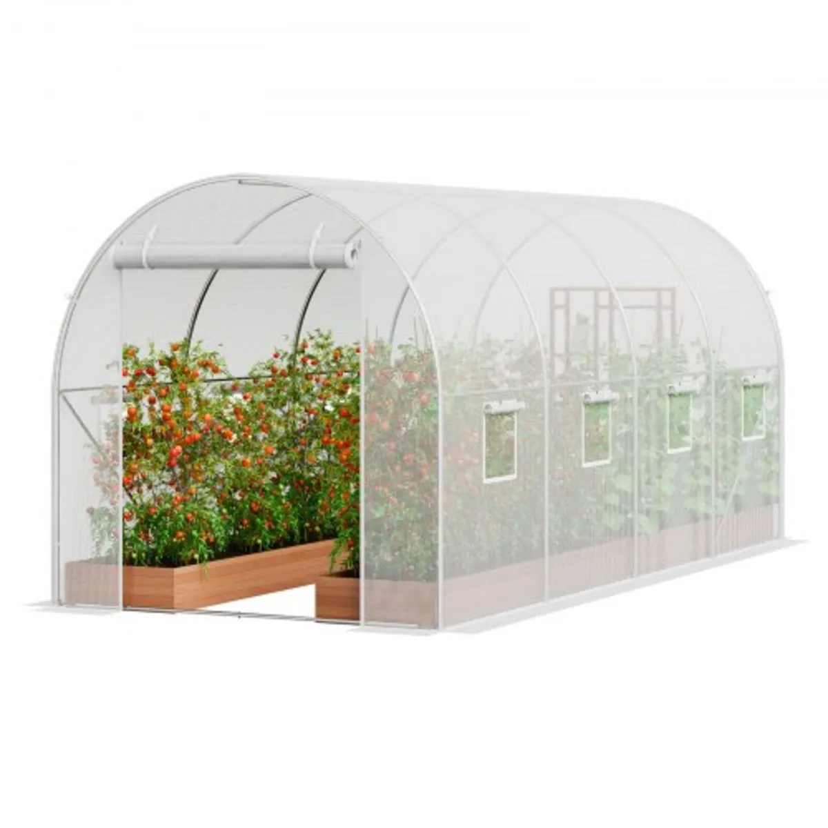 Walk-in Tunnel Greenhouse, 14.6x6.4x6.3 ft Hoop Ho - Image 1