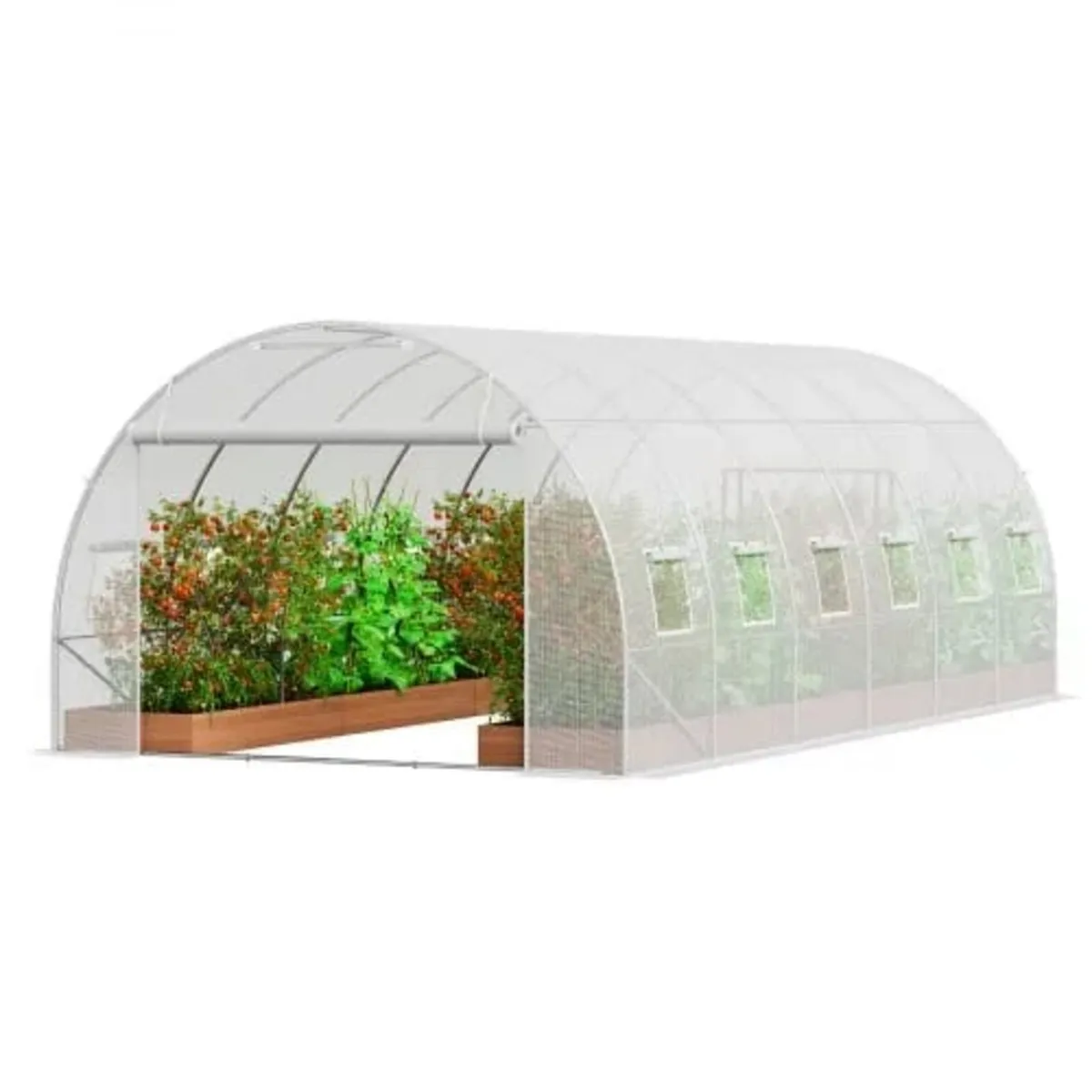Walk-in Tunnel Greenhouse, 19.4x9.7x6.5 ft Hoop Ho - Image 1