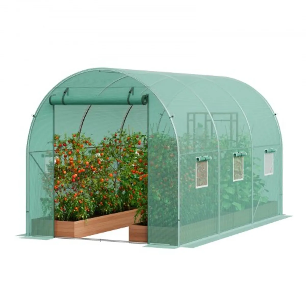 Walk-in Tunnel Greenhouse, 11.3x6.4x6.3 ft Hoop Ho - Image 1