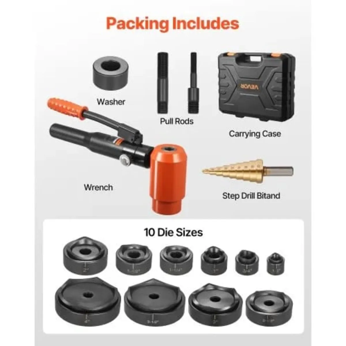 Knockout Punch Set, 147.1 kN Hydraulic Knockout Se - Image 4