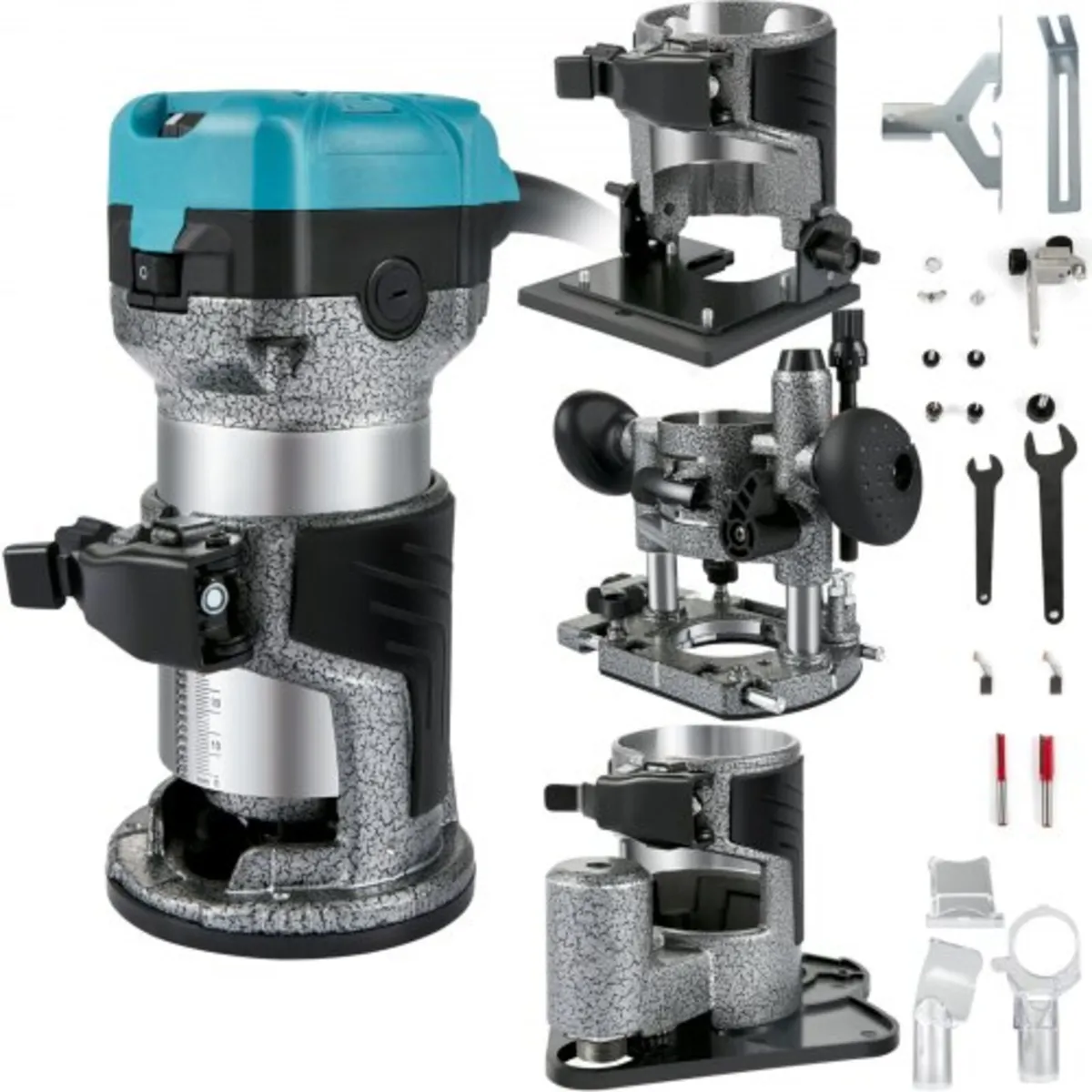 710W Wood Router, Router for Woodworking with 3 Ro - Image 1