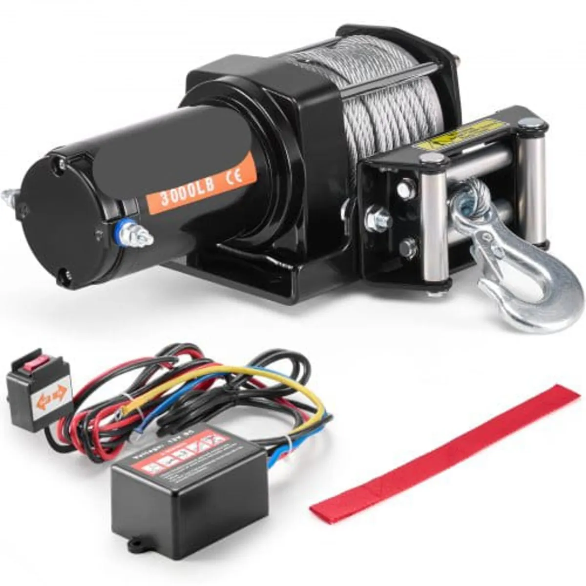 Electric Winch ATV UTV 1360.8 kg Steel Cable IP55 - Image 1