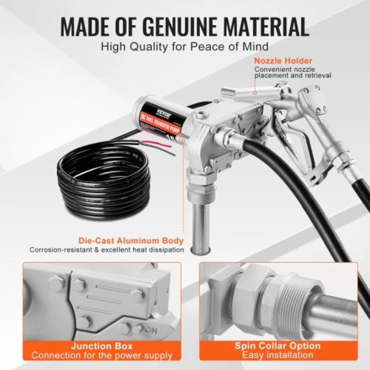 Fuel Transfer Pump, 12V DC 57L/min(15 GPM) 149W(1/ - Image 4