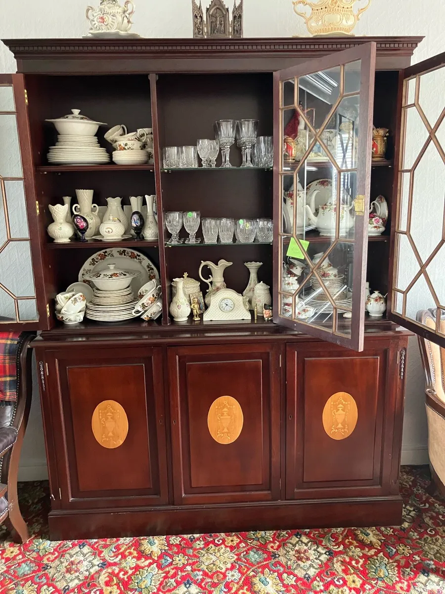mahogany display cabinet / sideboard, - Image 4