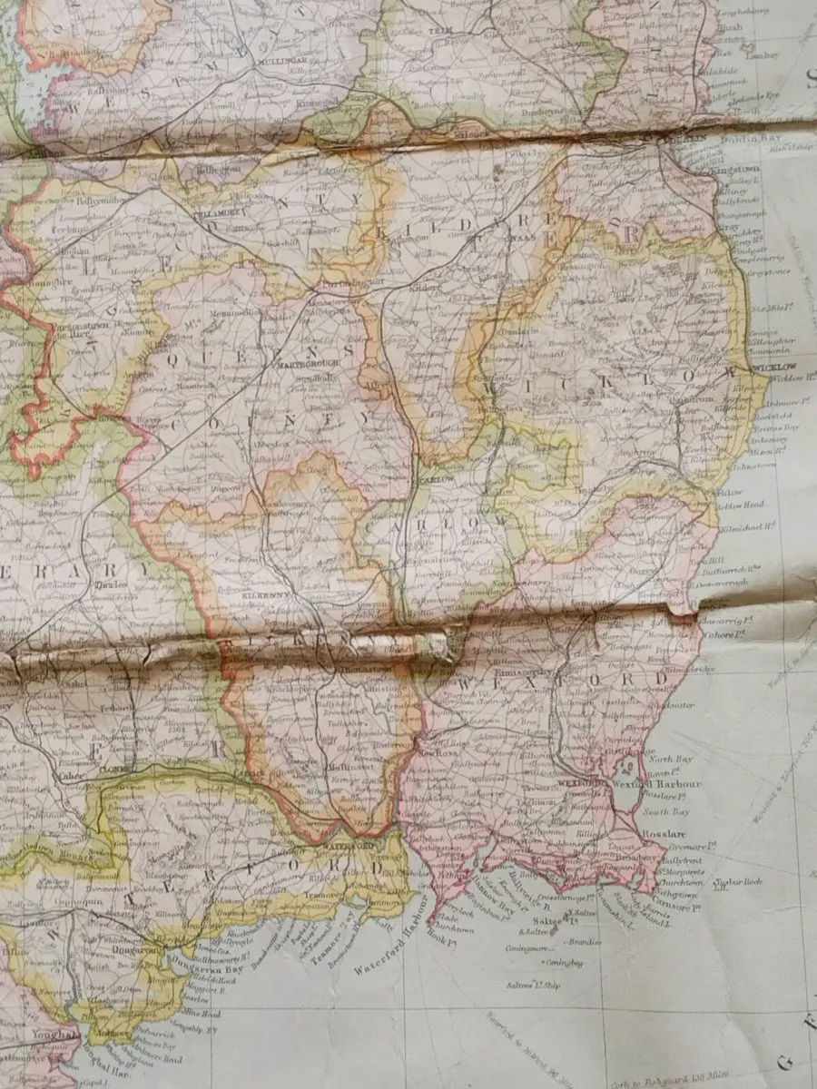 Antique 1890's Map of Ireland - Image 4