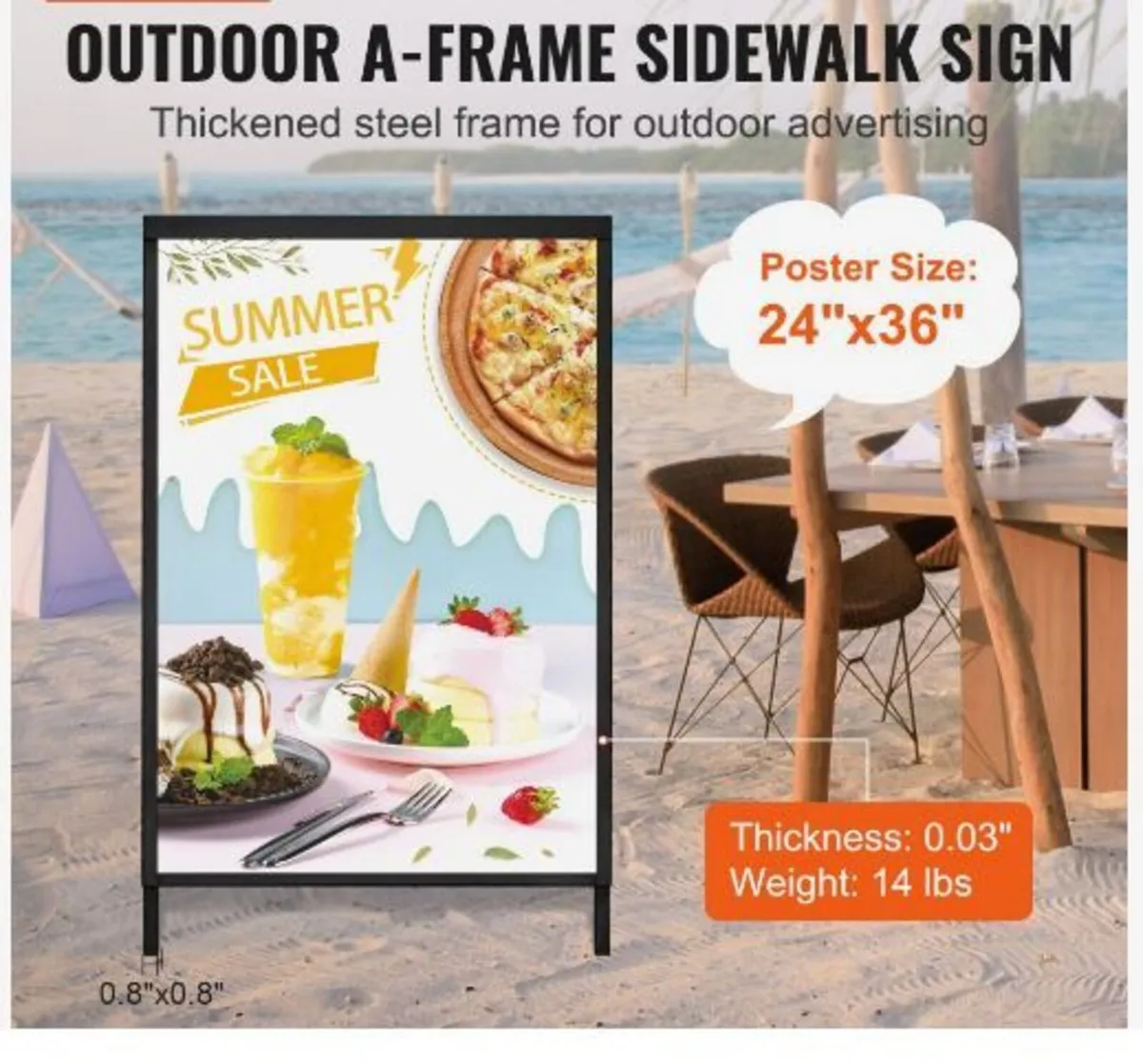 A Frame Sidewalk Sign, 24x36 Inch - Image 2