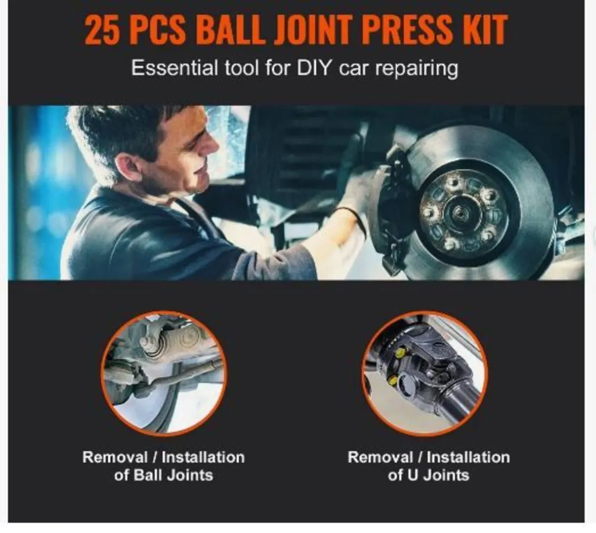 Ball Joint Press Kit, 25 pcsTool Kit - Image 3