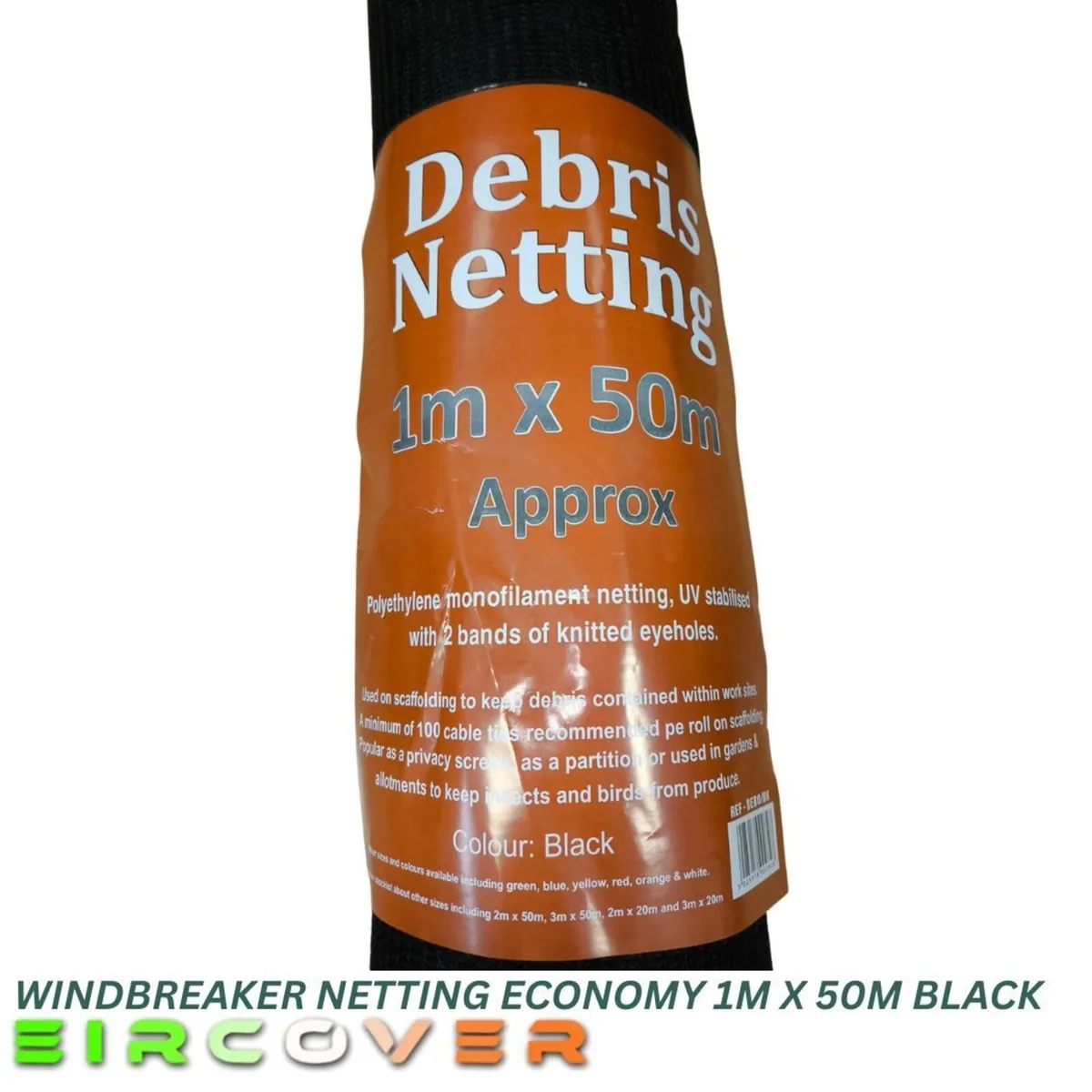 Windbreaker Netting Economy 50 Gsm Black 1m x 50m - Image 1