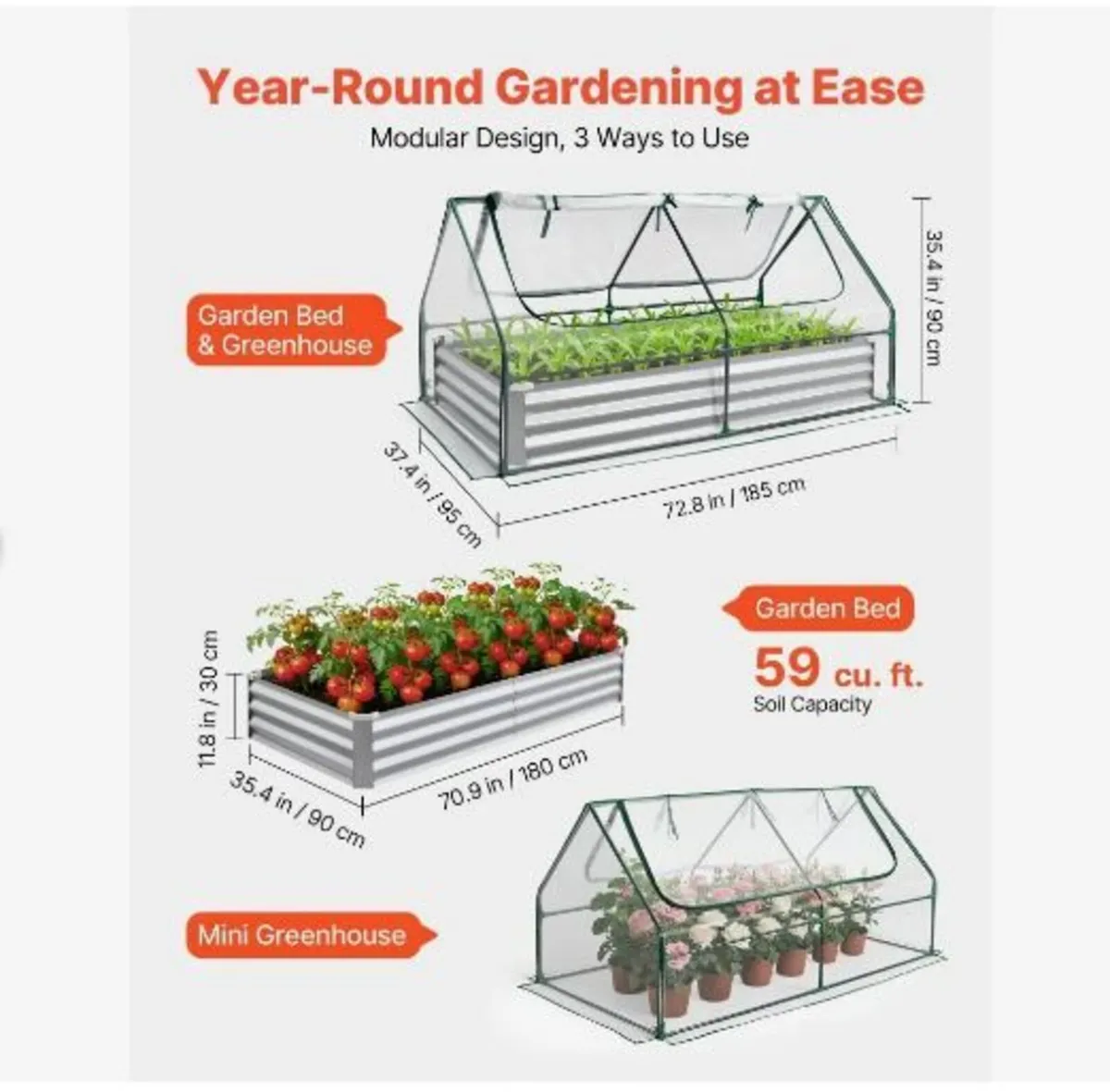 Raised Garden Bed with Cover - Image 3