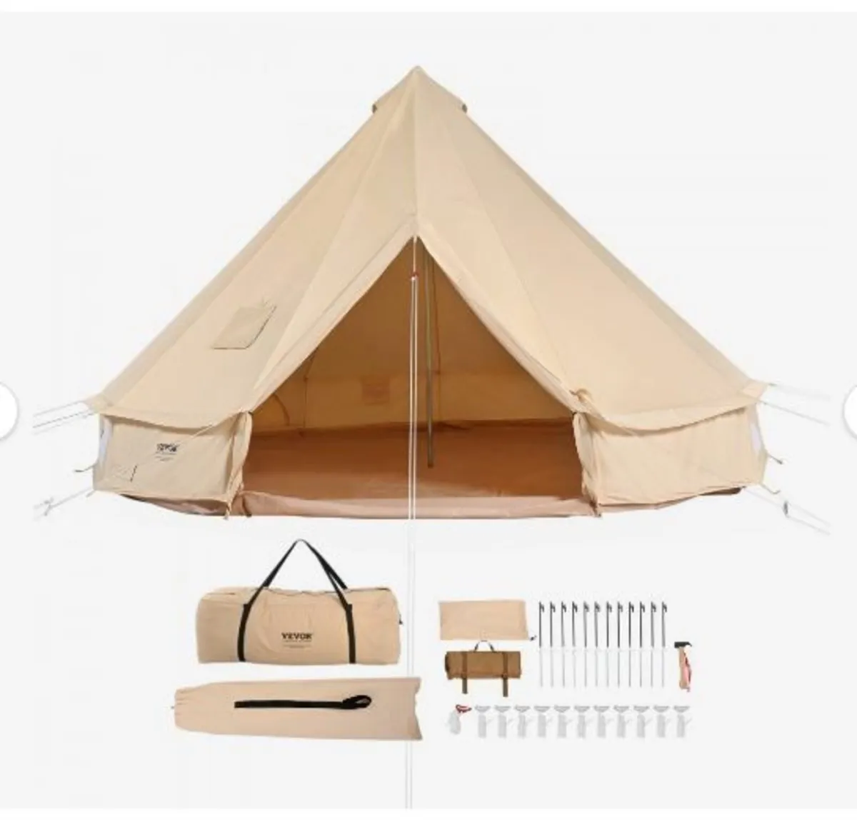 Canvas Bell Tent, 4 Seasons 4 m/13.12 ft Yurt - Image 1
