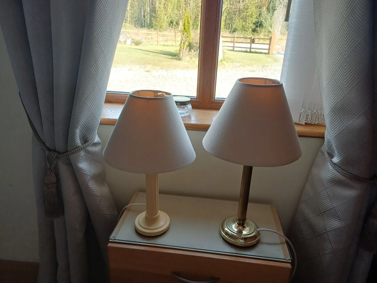 Two Bedside cabinets & lamps - Image 2