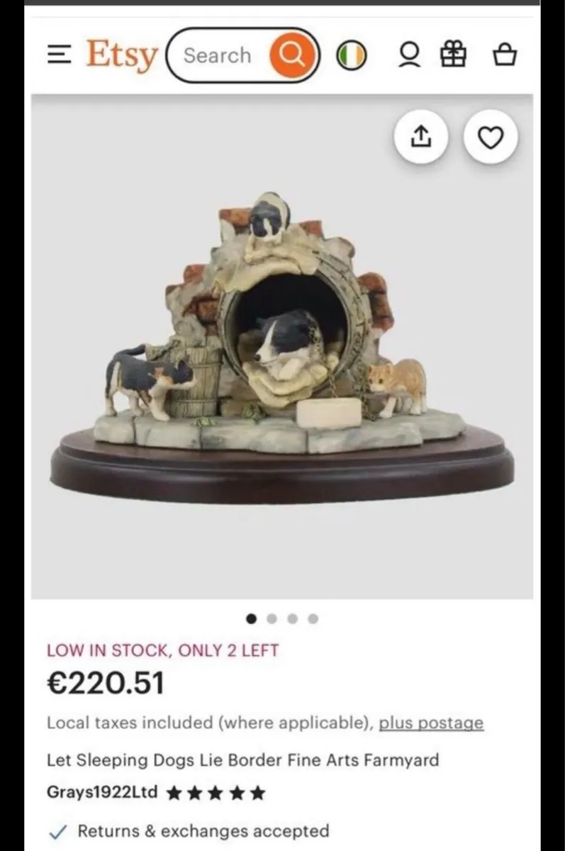 Vintage Let Sleeping Dogs Lie Sculpture - Image 2