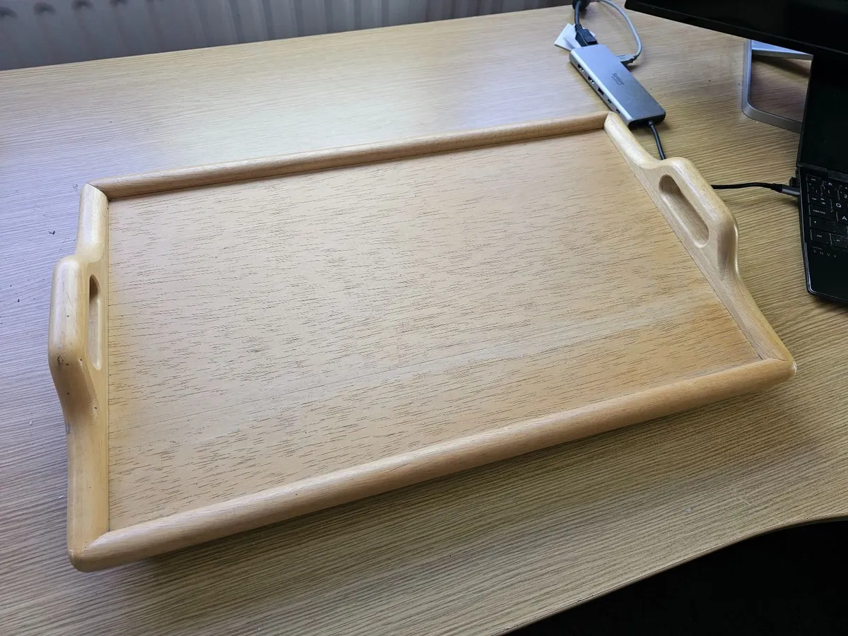 Wooden Bed Tray Table Laptop Foldable Lap Sofa But - Image 4