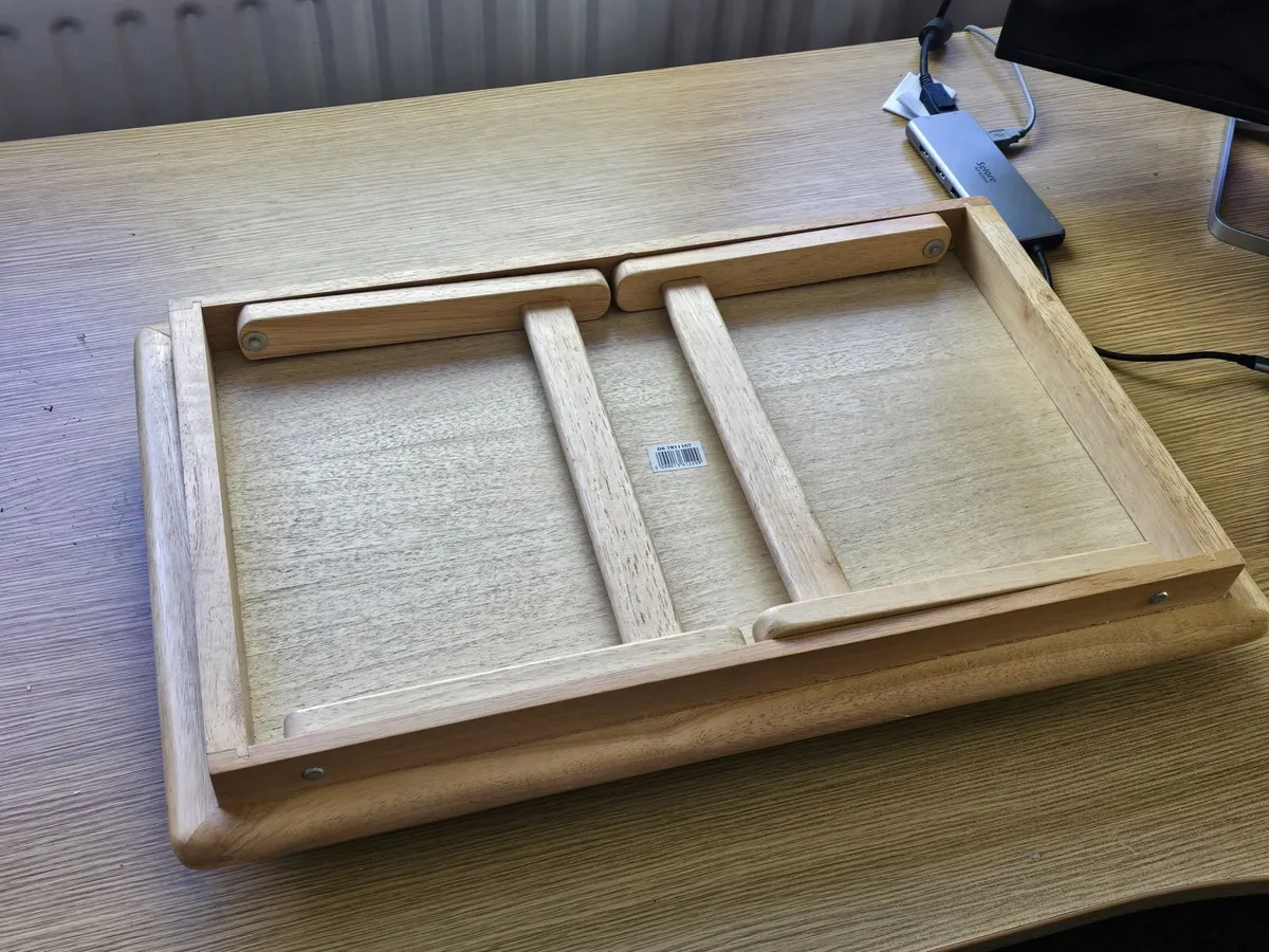 Wooden Bed Tray Table Laptop Foldable Lap Sofa But - Image 3