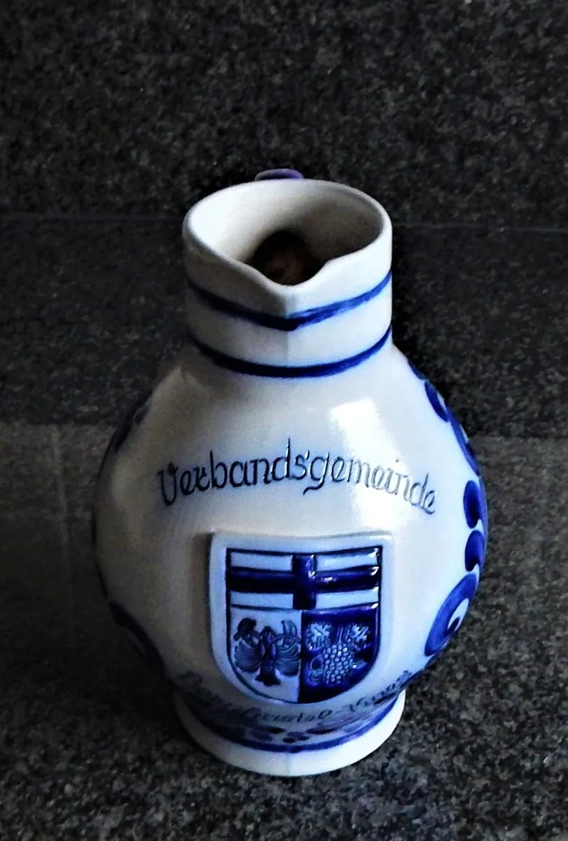 Large Salt Glazed Stamped Pitcher - Image 2