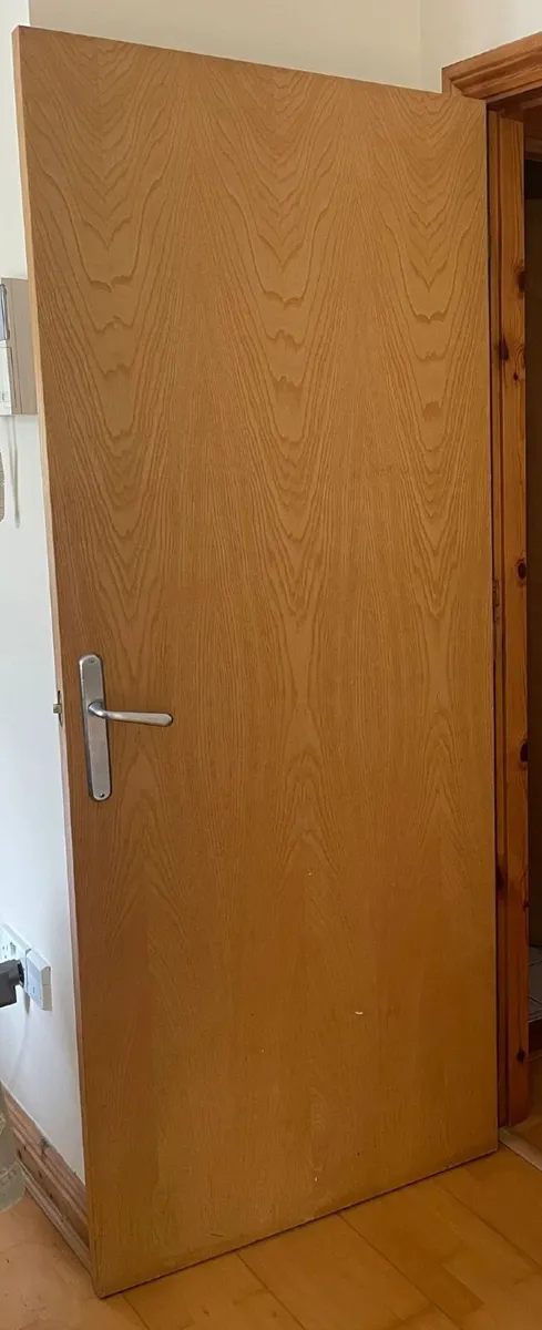 Solid Oak FD30 Fire Door – Premdor – 30” × 78” - Image 1