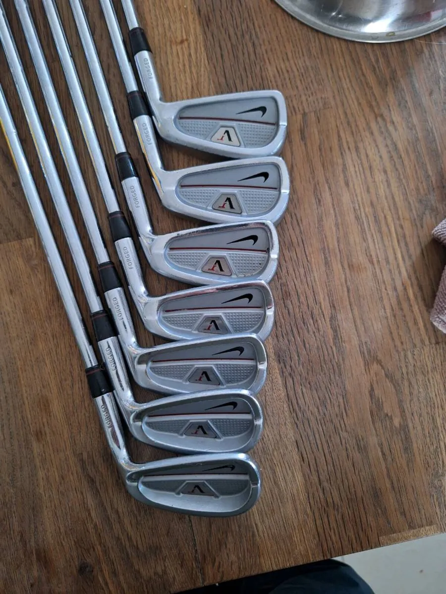 Nike iron set, victory red forged split cavity 3-9 - Image 1