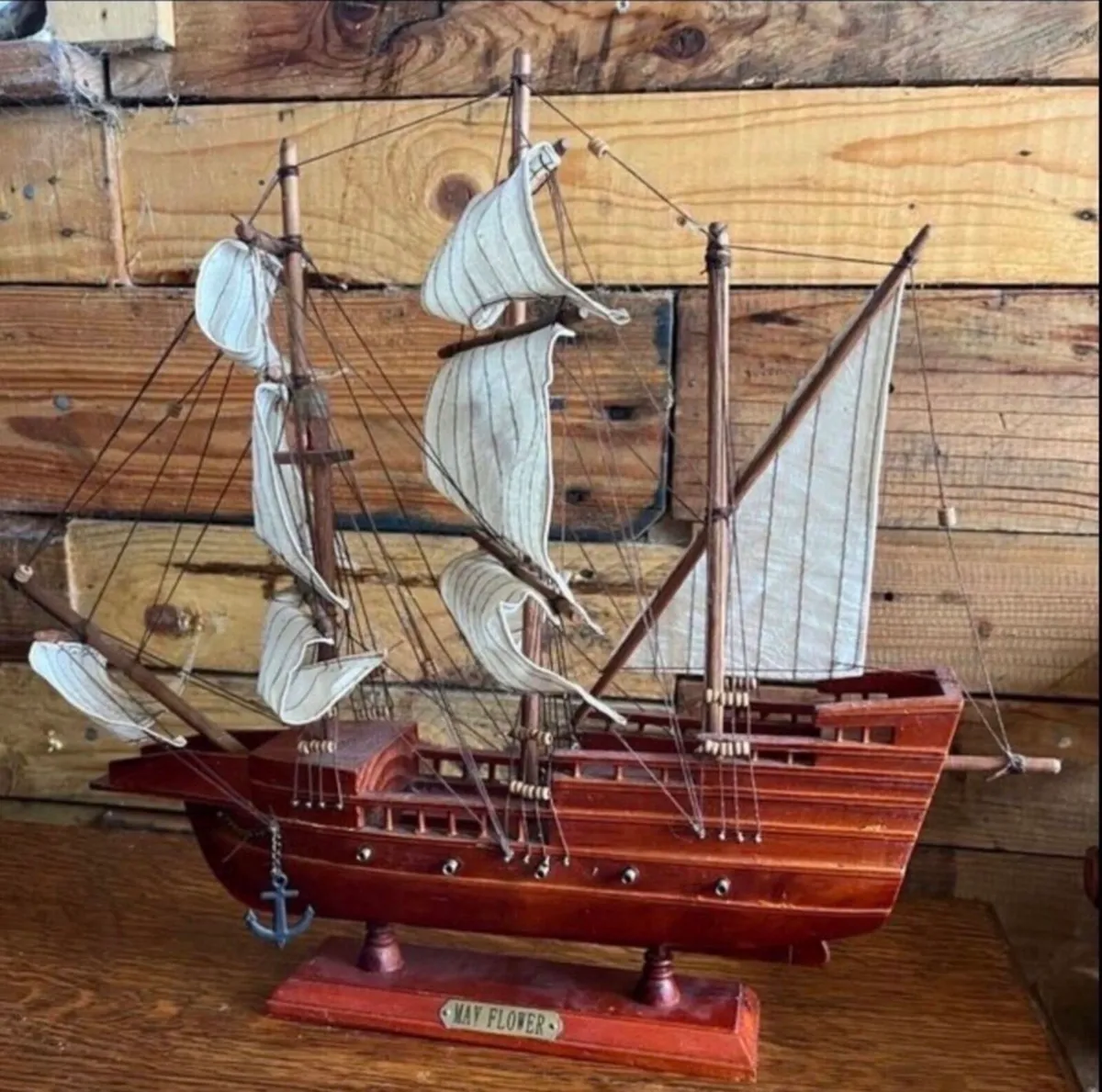Vintage model ship - The Mayflower - Image 3