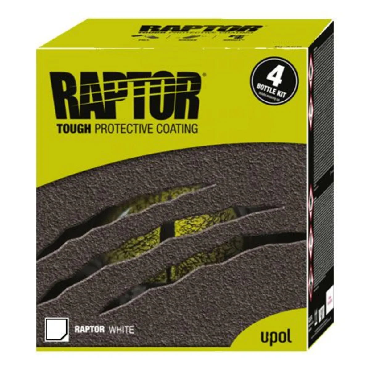 U-POL RAPTOR White Spray on Liner Kit 4L – RLW/S4 - Image 1