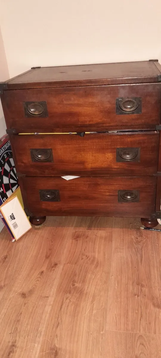 Set of brown wooden Hardwood drawers - Image 2