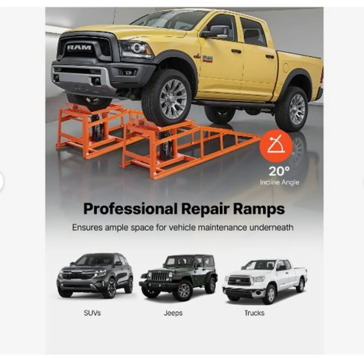 Hydraulic Car Ramps, 2 PCS 5T 11000 lbs - Image 4