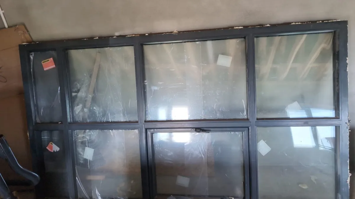 Triple glaze anthracite grey window