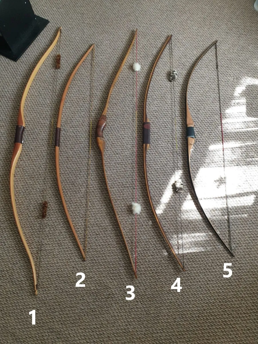 5 Wooden Archery Bows for sale - Image 1