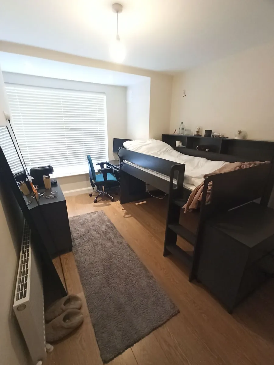 Bed with desk and storage - Image 2