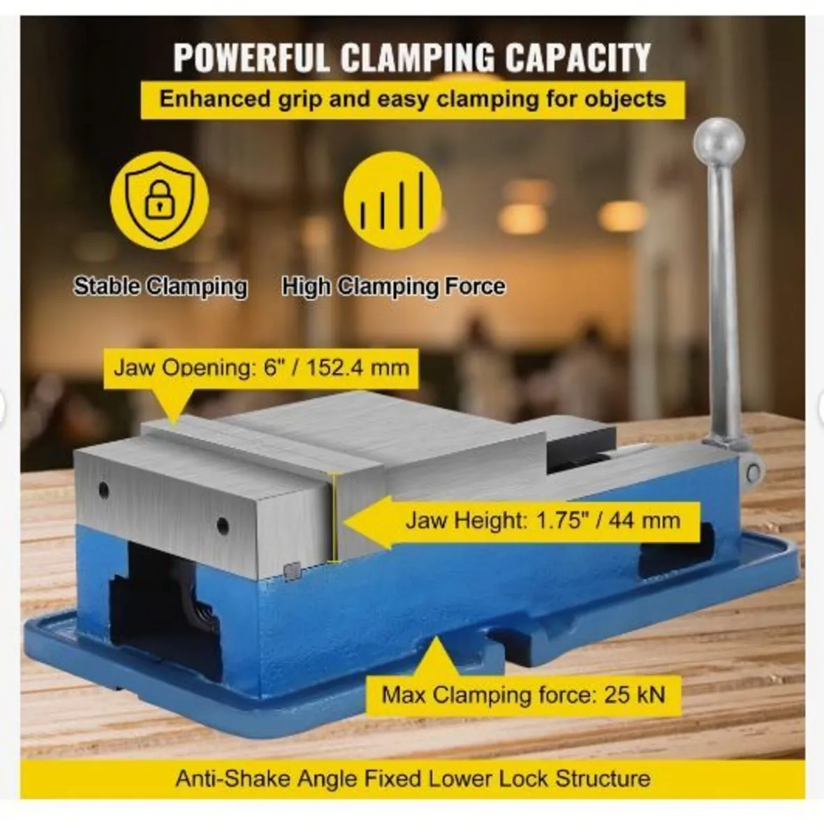 15.2 cm Powerful Precise Clamping Vice - Image 3