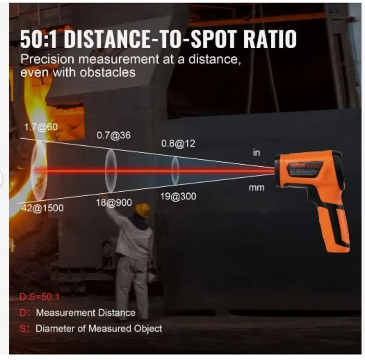 Infrared Thermometer, -40~2732°F Dual Laser - Image 4