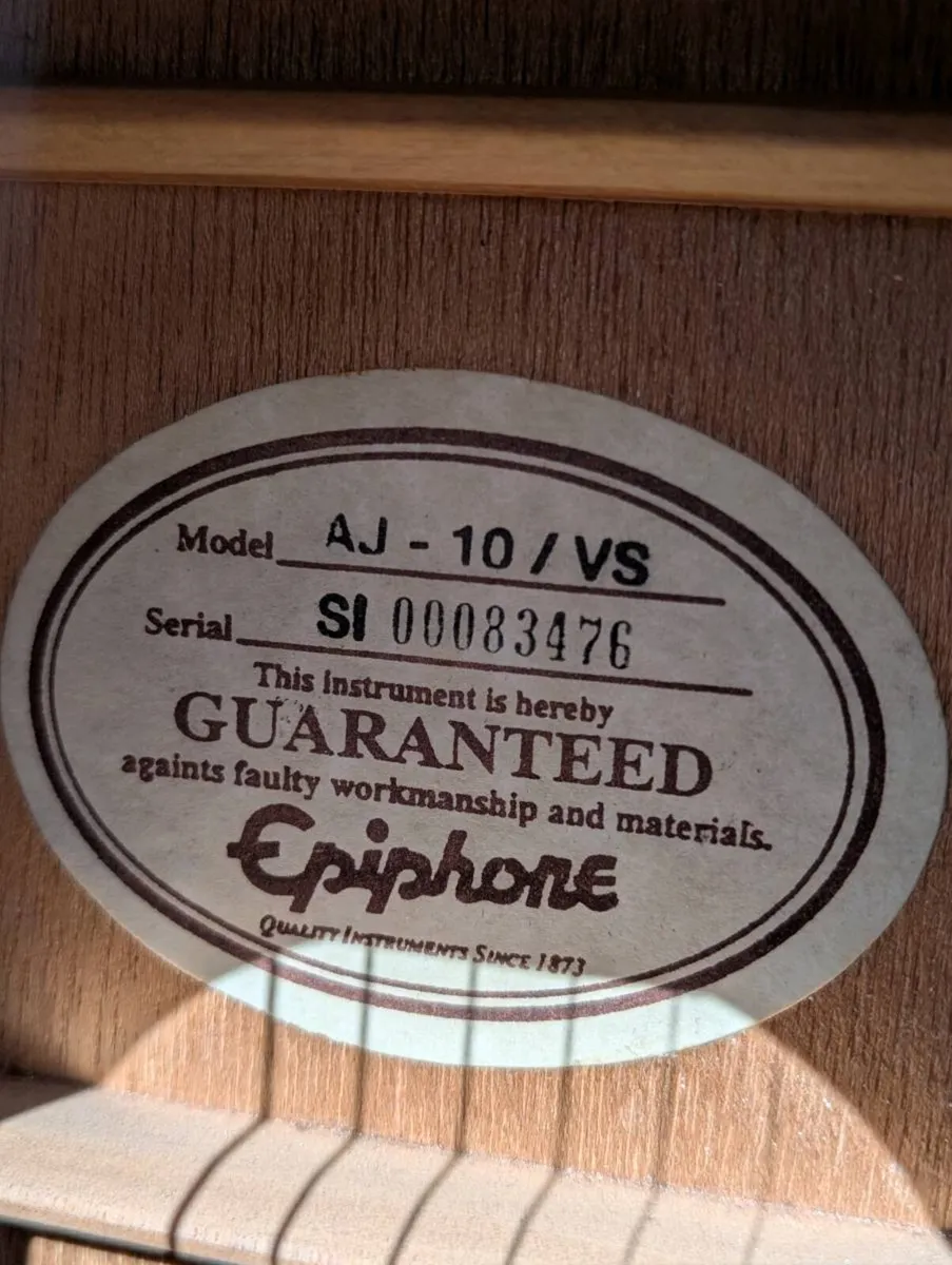 Epiphone AJ-10 Acoustic Guitar - Image 3