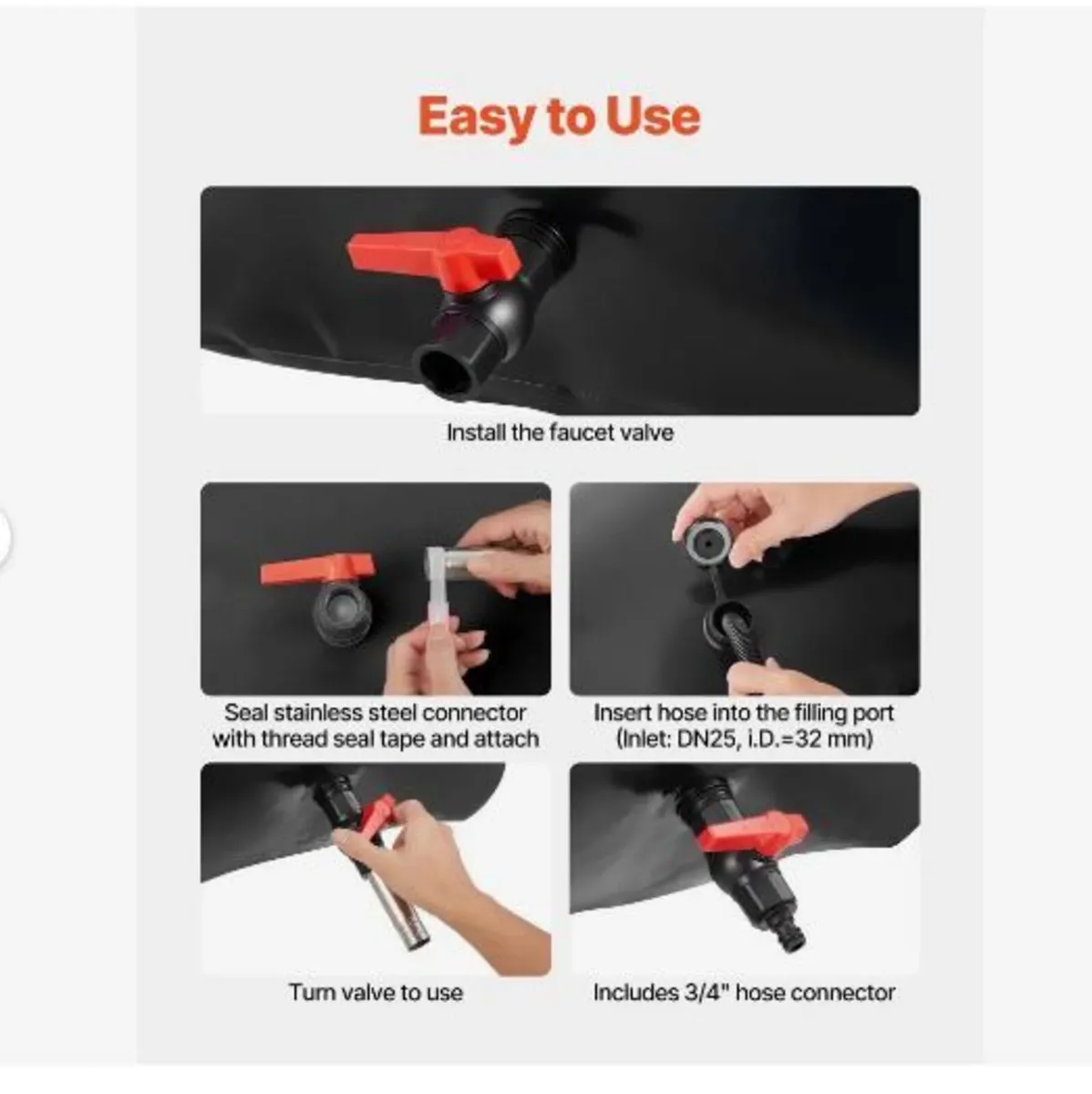 Water Storage Bladder, 330L Portable - Image 2