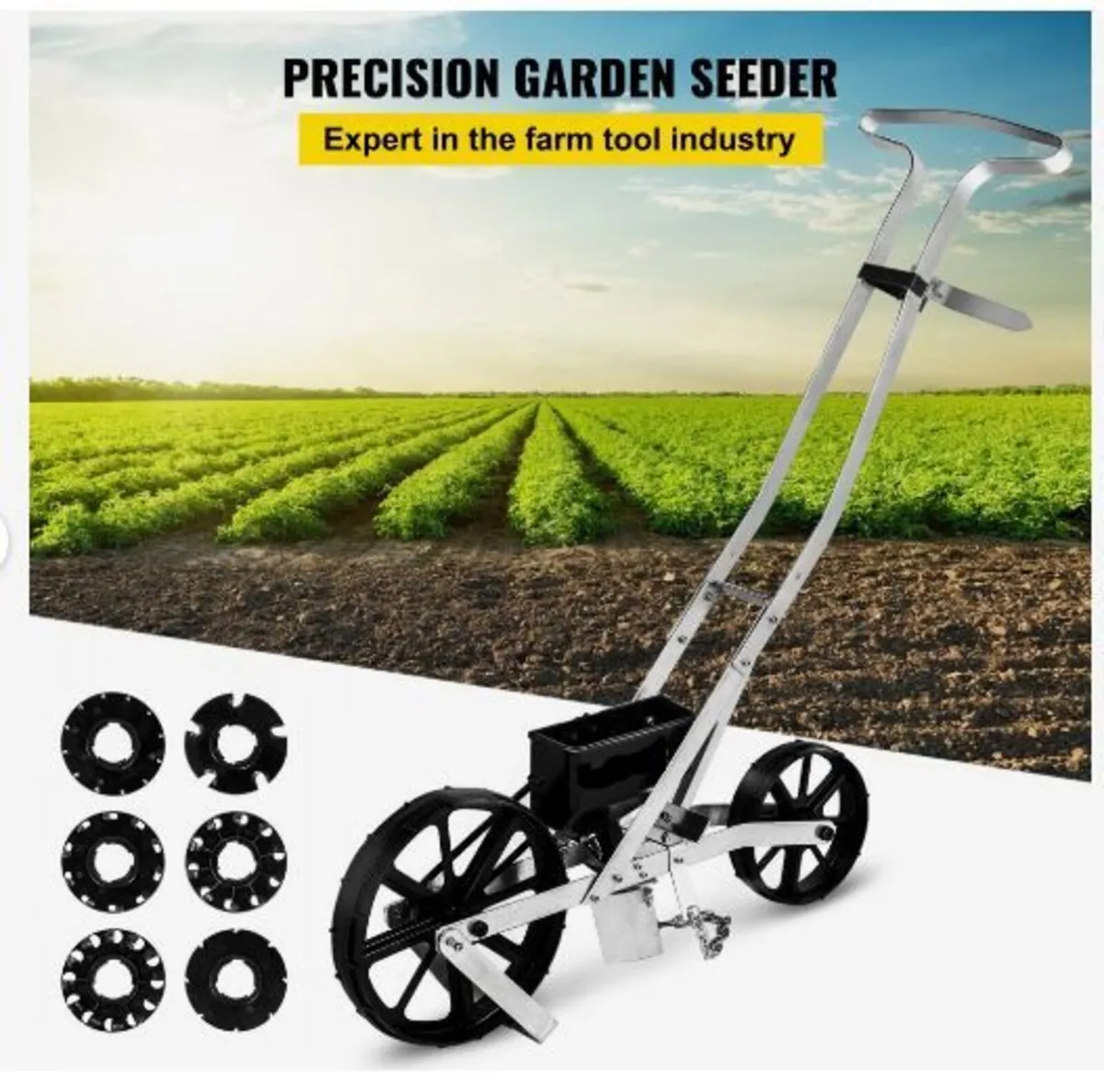 Garden Seeder, Metal Precision Garden Push - Image 2