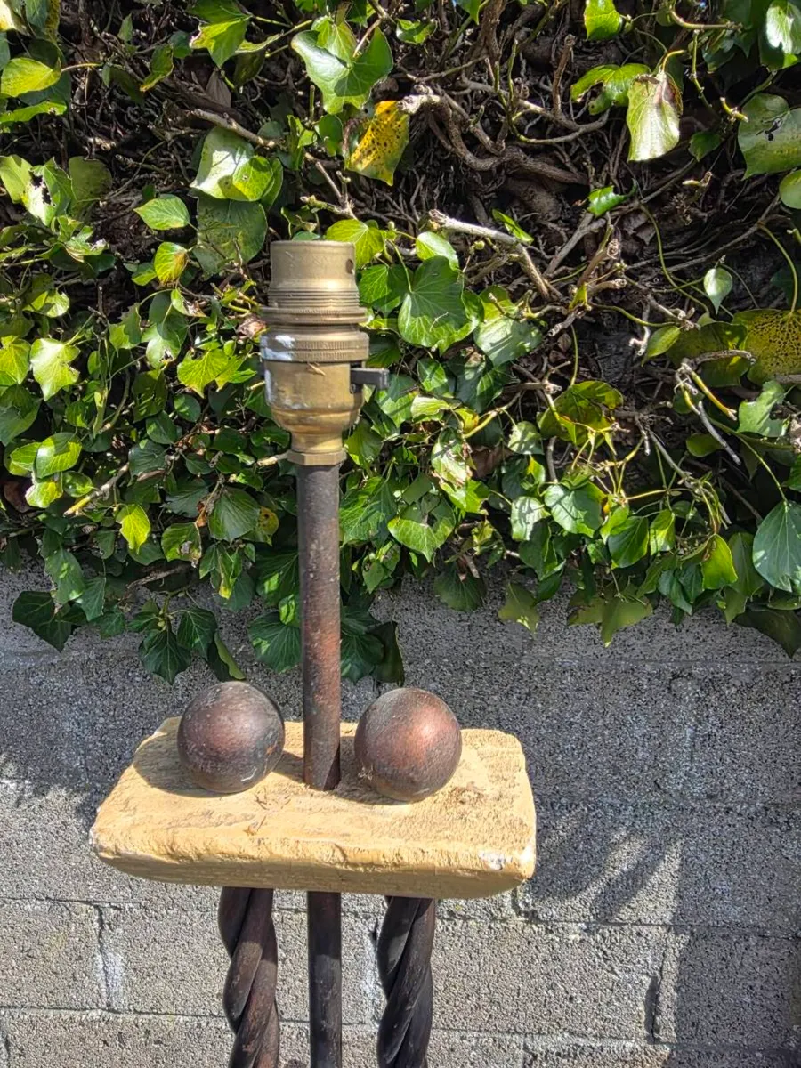 Vintage high iron lamp - Image 3