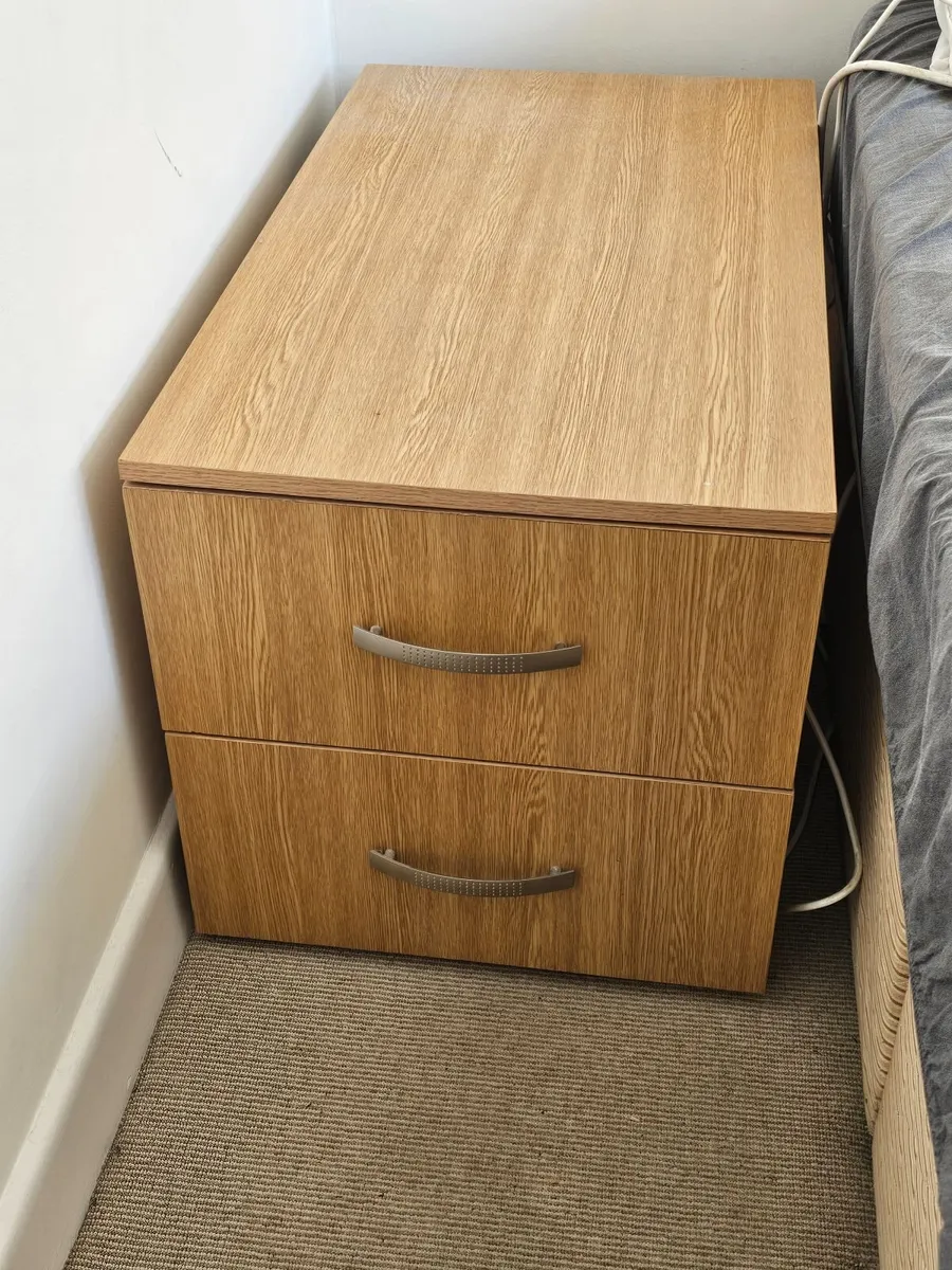 Long bedside table large side nightstand 4 laptops - Image 1