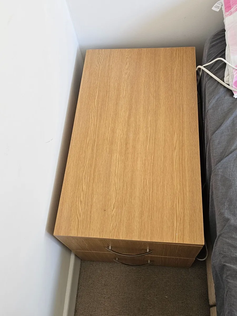 Long bedside table large side nightstand 4 laptops - Image 2