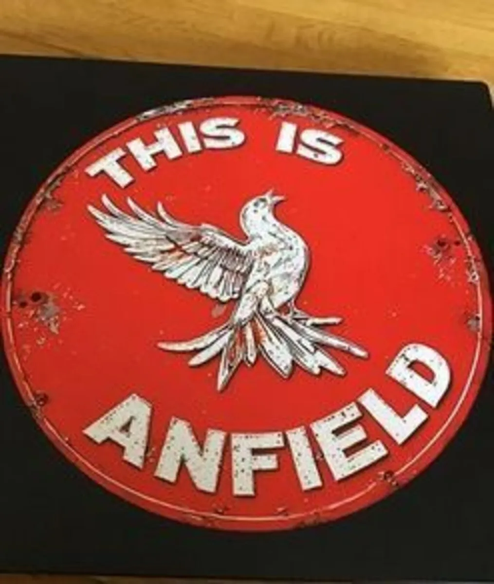 THIS IS ANFIELD  metal plaque