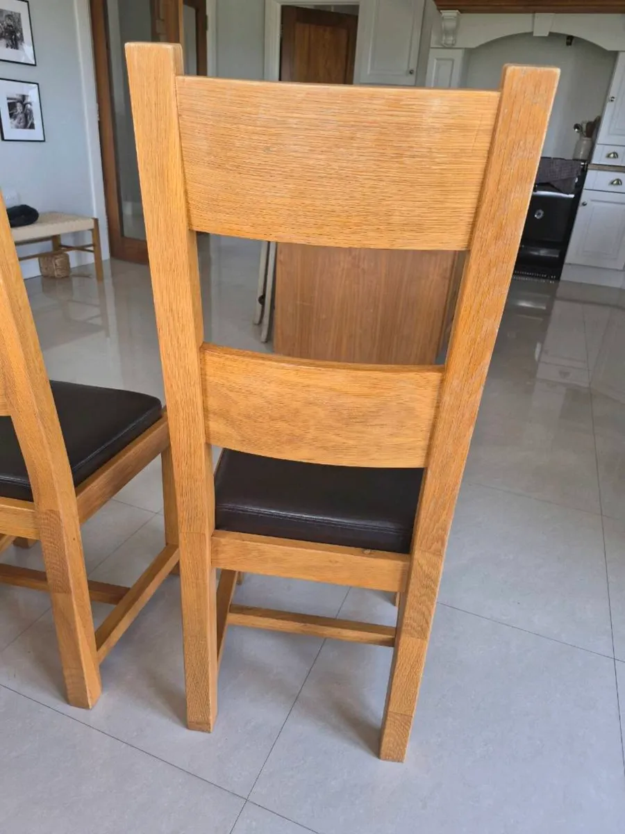 4 x EZ Living Oak Dining Chairs - Image 2