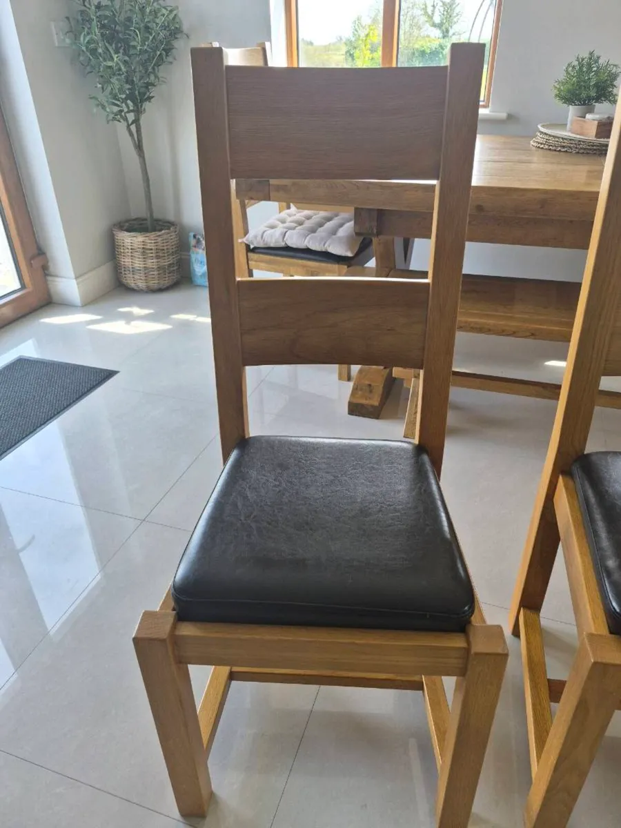 4 x EZ Living Oak Dining Chairs - Image 3