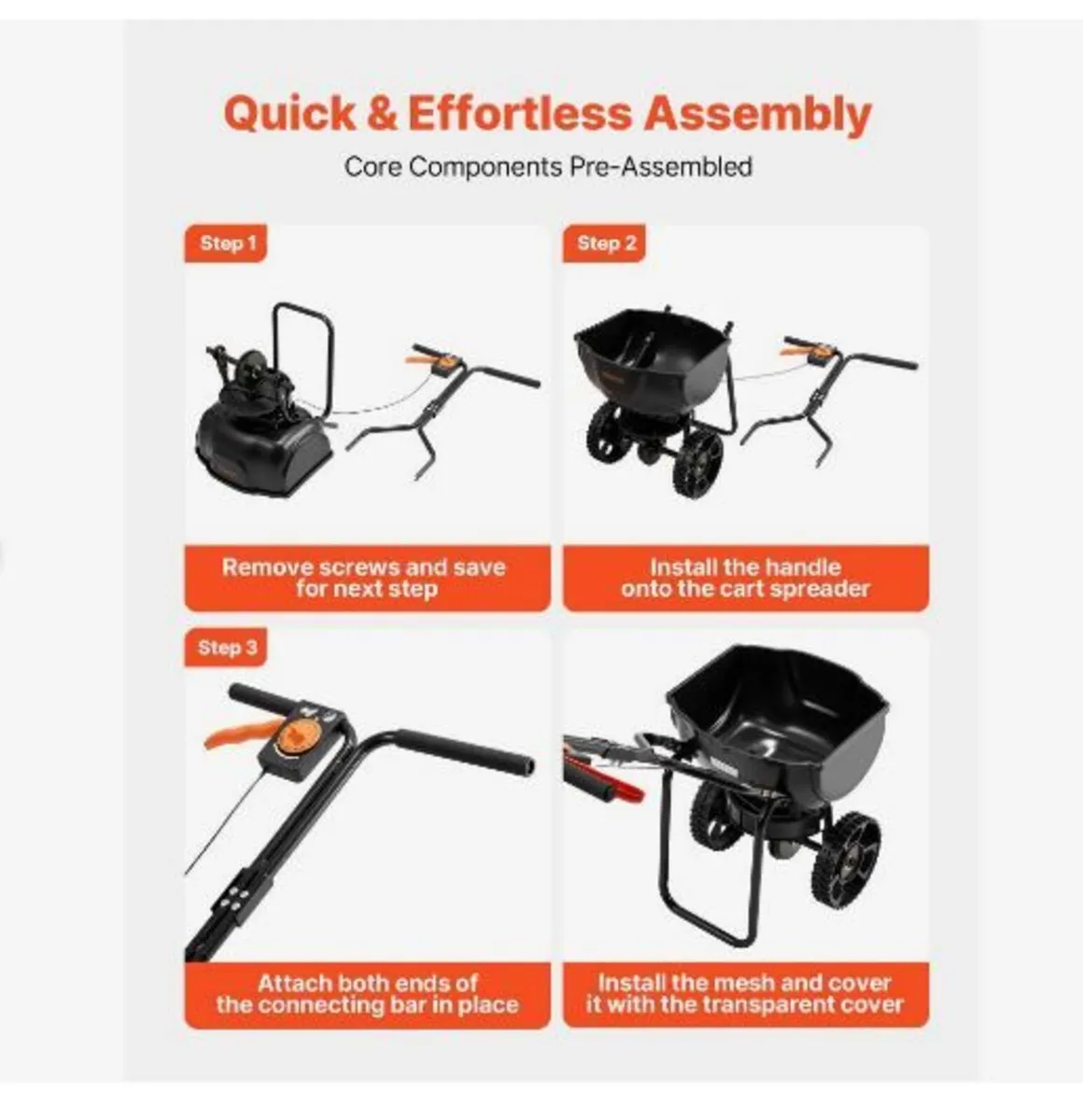 Push Lawn Spreader, 3m Spreading - Image 4