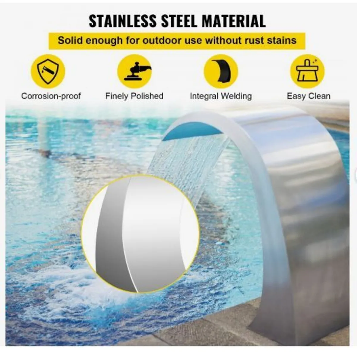 Stainless Steel Swimming Pool Fountain - Image 4