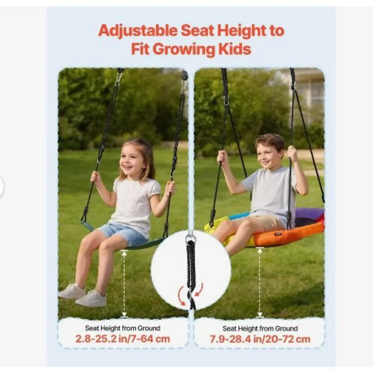 Swing Set for Backyard, 80 cm - Image 2
