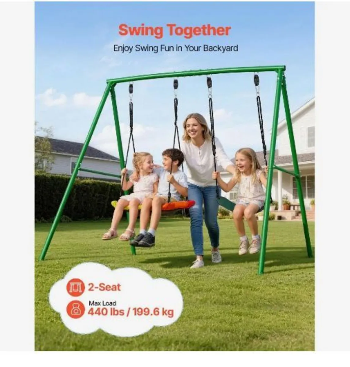 Swing Set for Backyard, 80 cm - Image 3