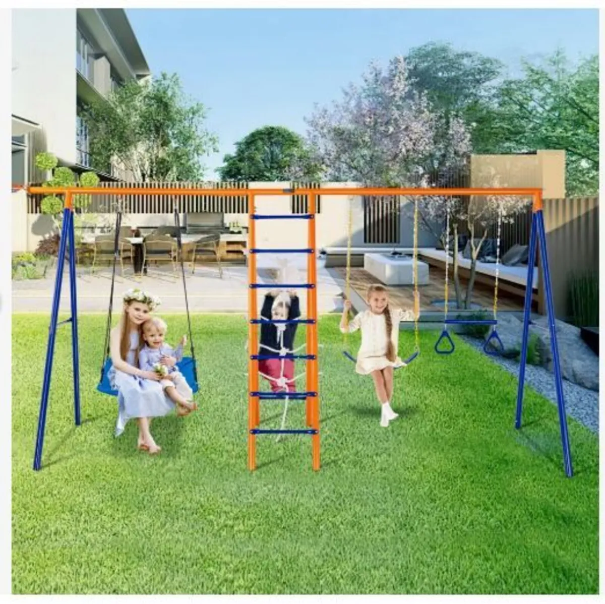 Swing Sets for Backyard, 6 in 1 Swing Set - Image 4