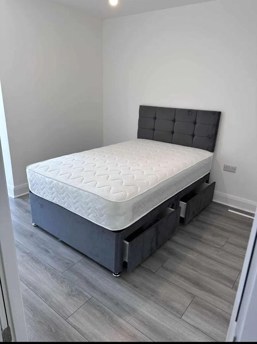 Double & King Size Bed Frame With Mattress - Image 2