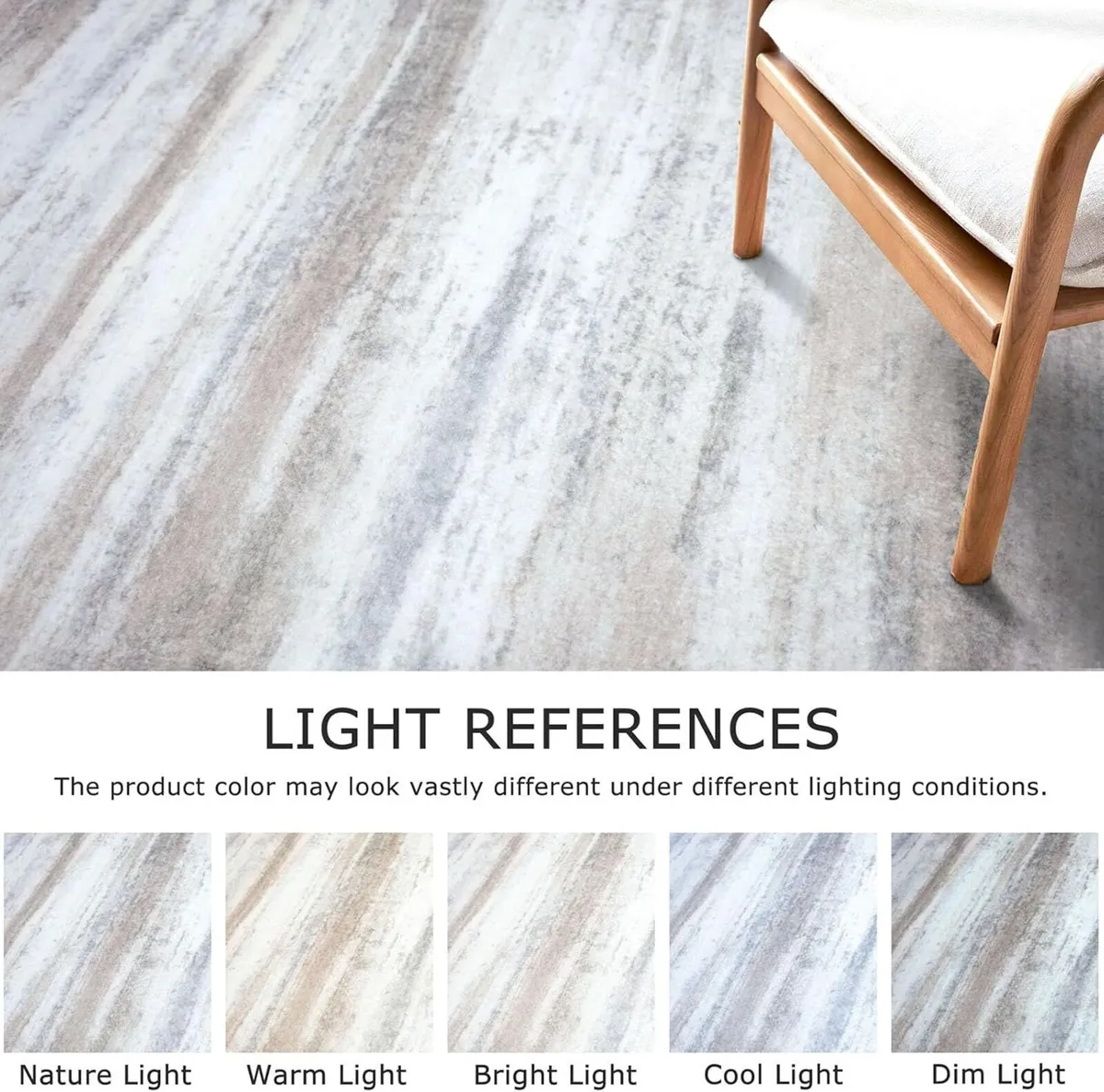 Round Area Rug 6Ft Modern Abstract Ombre Living - Image 3